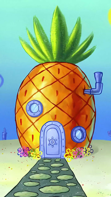 SpongeBob Pineapple House iPhone Wallpaper