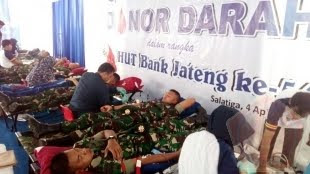 30 Prajurit Yonif Mekanis 411 Kostrad Donor Darah