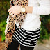 Fall Fashion Leopard Scarf With White Shirt