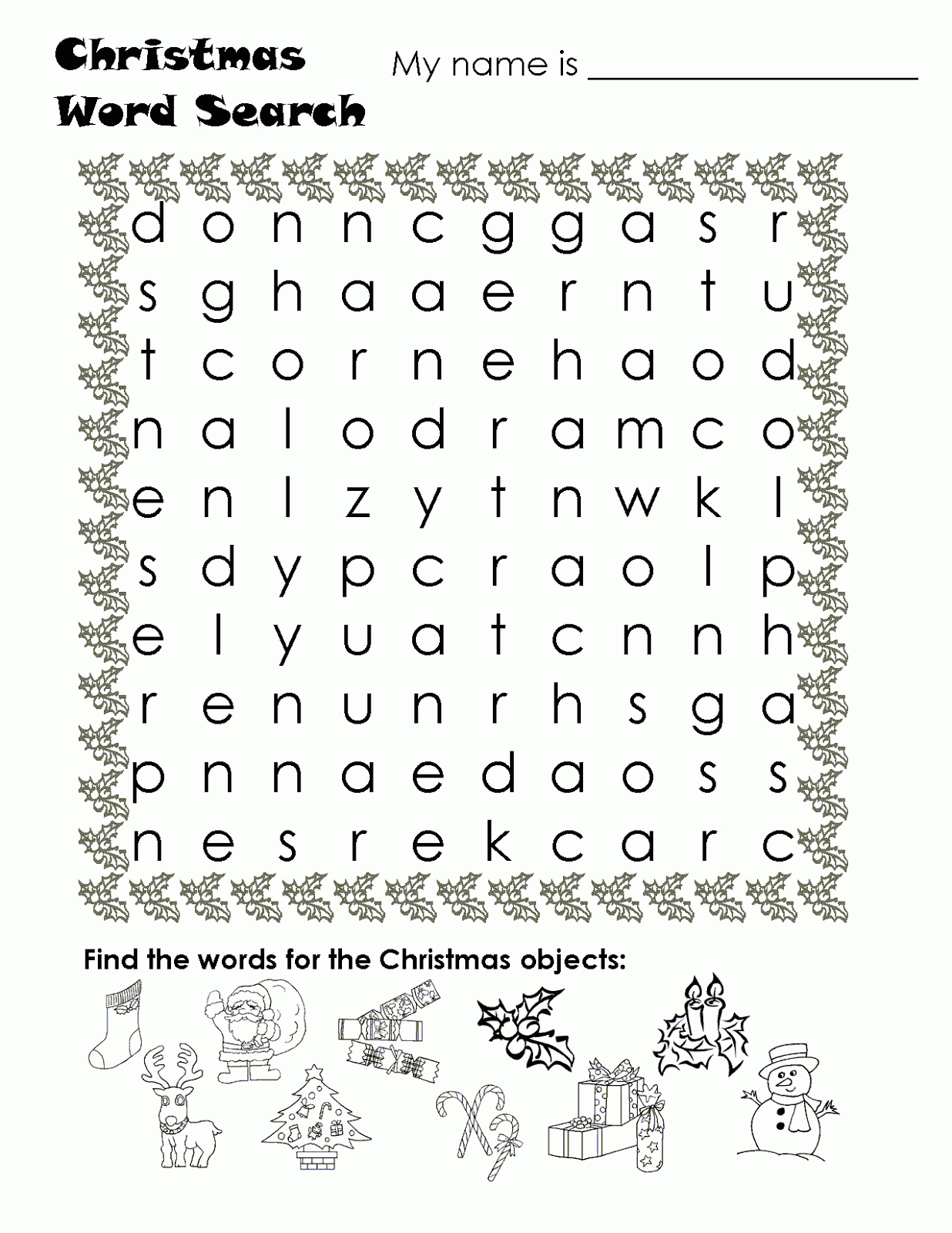 - MY ENGLISH CLASSES - : CHRISTMAS WORKSHEETS.