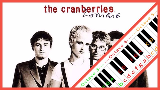 Zombie by The Cranberries Piano / Keyboard Easy Letter Notes for Beginners