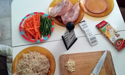 Ingredientes em cima da mesa