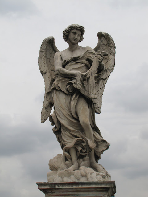 Angel with the Whips by Lazzaro Morelli, Ponte Sant'Angelo, Rome