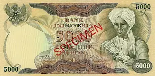 5000 Rupiah 1971 (Diponegoro)
