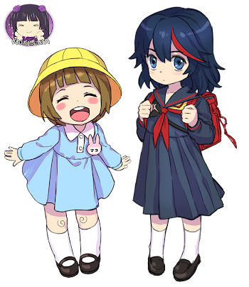 PNG-Ryuko Y Mako // Chibi // Kill la Kill