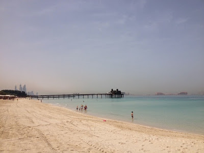 The private beach of Jumeirah Mina A'Salam hotel