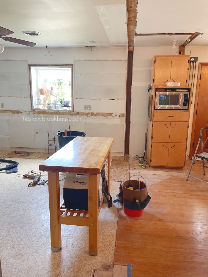 Kitchen demo - ceiling & closet repair