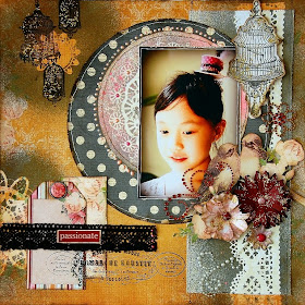 Passionate Scrapbook Page by Irene Tan Using BoBunny Madeleine Collection