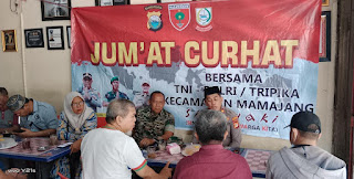 Ini Penyampaian Kapolsek Mamajang dan Danramil 1408-O6 Makassar Saat Jumat Curhat di Maricaya Selatan