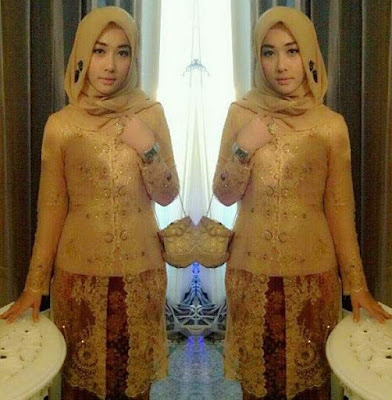 Model kebaya gaun muslim elegan untuk wisuda
