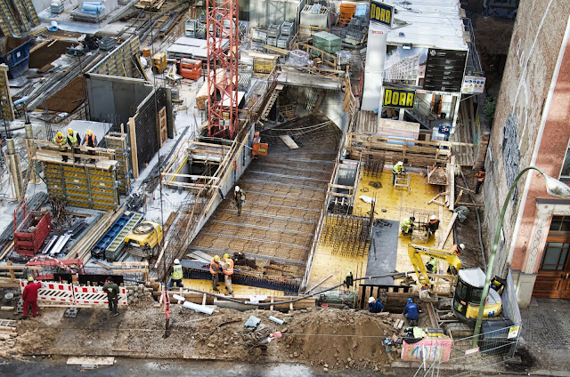 Baustelle Living 108, 128 Wohnungen, Chaussestraße 108 / Zinnowitzer Straße, 10115 Berlin, 06.02.2014