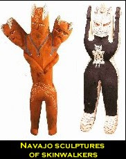 Navajo sculptures of skinwalkers