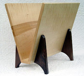 magazine rack, wood