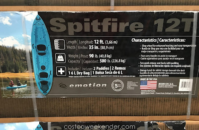 Costco 1024499 - Lifetime Products Emotion Spitfire 12T Tandem Kayak: perfect for summertime water fun