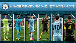 Manchester City Kits 2016-2017 OFFICIAL Pes 2013 by Deadpool