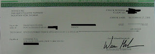 adsense cheque