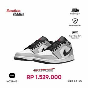 Promo Harga Sepatu Sneakers Nike Air Jordan 1 Low Light Smoke Grey 100% BNIB Global Market