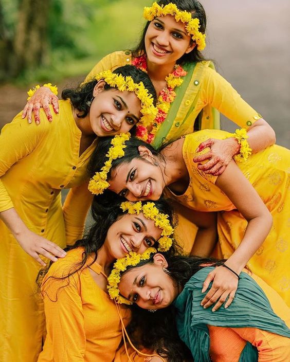 Haldi Ceremony Photoshoot ideas pose