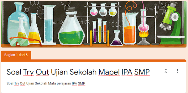 Soal Try Out Ujian Sekolah Online IPA SMP Kurikulum 2013