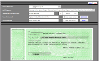 Aplikasi Pembuatan Form SPTB, SPTJM, dan Cetak Kuitansi