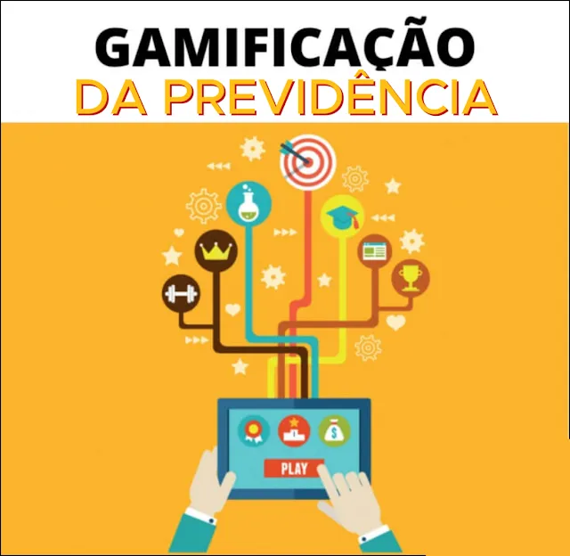 Imagem com o texto "Gamificação da Previdência"