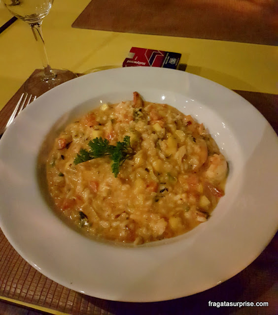 Risoto de camarão com manga, Restaurante Lafayette, Bahia Marina