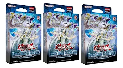 Kit Com 3x Deck Yugioh Destino Branco De Olhos Azuis