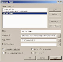 External Tools Dialog