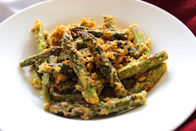 Asparagus with Parmesan Cornmeal Crumble