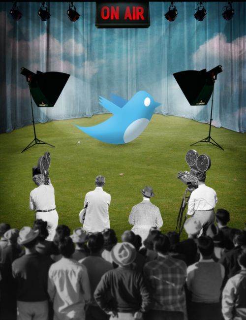 Joseba Elorza MiraRuido ilustrações colagens digitais surreal vintage revista Hollwyood Reporter sobre o Twitter