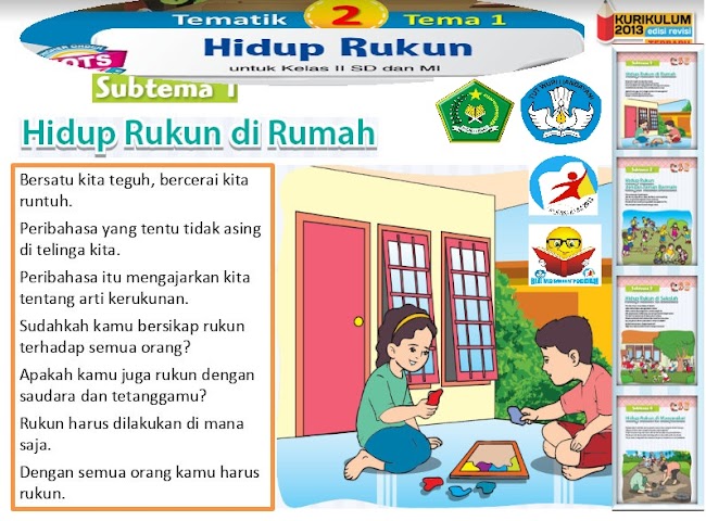 Power Point Tematik Kelas 2 SD/MI Tema 1 - Tema 7 Revisi K13 Tahun 2019/2020 