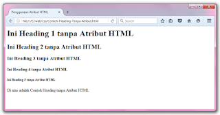 Pengertian Tag, Element dan Atribut HTML