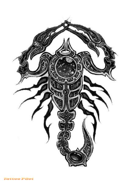 Scorpion Tribal Tattoos Design For Men