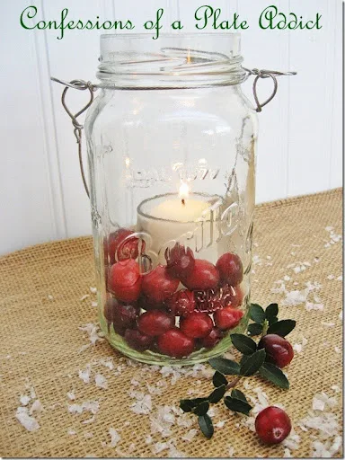 CONFESSIONS OF A PLATE ADDICT Mason Jar Christmas Candles2
