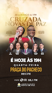 CRIAÇÃO DE CARTAZ DE CRUZADA EVANGELISTICA NOVAS DE PAZ DALETE HUNGRYA, ESTEVES JACINTO, CLARISSA TERCIO, PASTOR JUNIOR TERCIO, PASTOR FRANCISCO TÉRCIO, GIL TÉRCIO, SANDRO TÉRCIO, RÁDIO NOVASD E PAZ