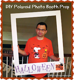 photo booth, diy polaroid photo booth frame, photo booth frame, Halloween photo booth, easy Halloween photo booth ideas