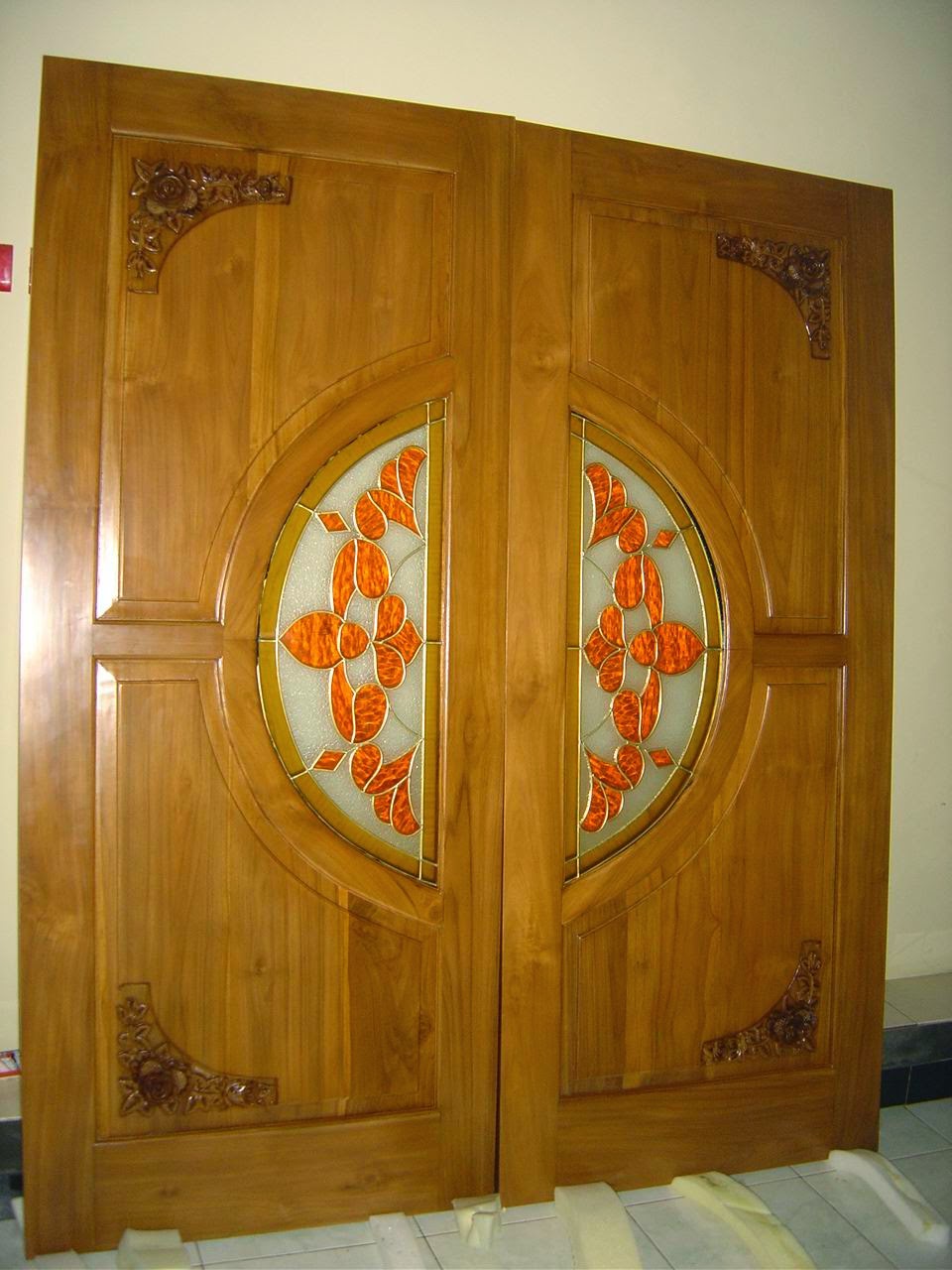  Pintu Rumah Ukir Jati Minimalis Model Kupu Tarung IJP 302 