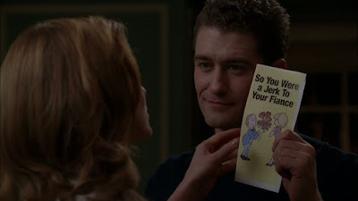 Will holding up a pamphlet that says "So, You Were a Jerk to Your Fiance?"