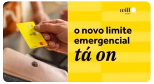 Nova função liberada limite emergencial will bank