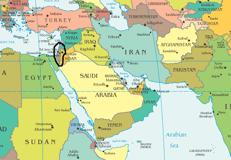 Israel World Map