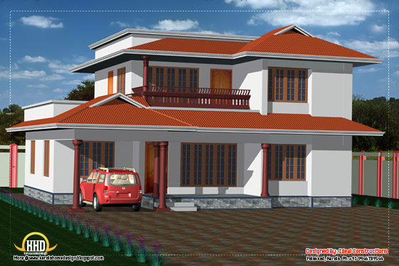 2 Story house elevation - 2050 Sq. Ft. (191 Sq. M.) (228 Square Yards)- April 2012