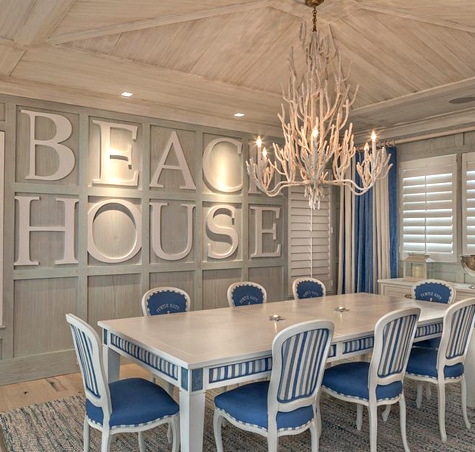 blue beach house decor