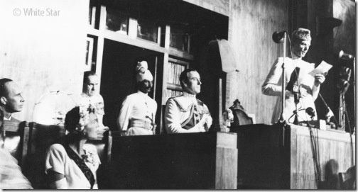 Quaid-e-Azam addressing the 1st constituent Assembly of Pakistan