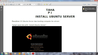 perintah dalam instal ubuntu server
