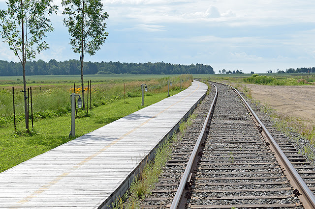 Les rails à la gare de Baie-Saint-Paul