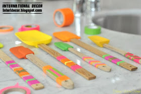 Colored blades in the kitchen,Washi Tape crafts, ideas,projects