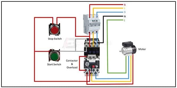 3 Phase Motor Start & Stop Wiring