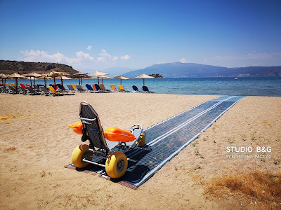 Ράμπες και ειδικά αμαξίδια για την εξυπηρέτηση των ΑμεΑ σε παραλίες του Δήμου Ναυπλιέων (βίντεο drone)
