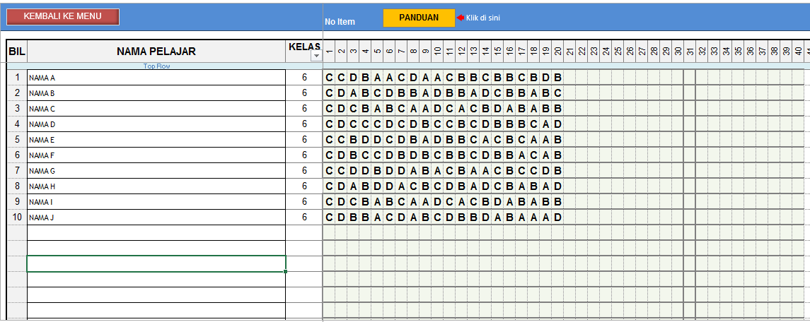 SKPanji: Template Analisis Item Untuk Soalan Objektif