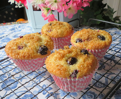 Four Perfect Blueberry Muffins